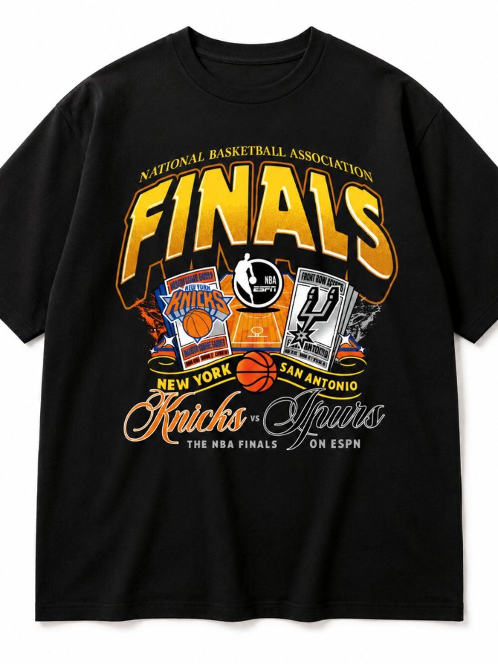 2026 NBA Championship Finals X ESPN New York Knicks Vs San Antonio Spurs Tee